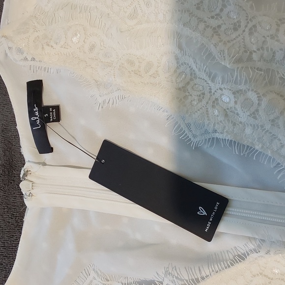 Lulu's Wistful Moments White Long Sleeve Dress. Size Small. NWT. - Picture 9 of 13